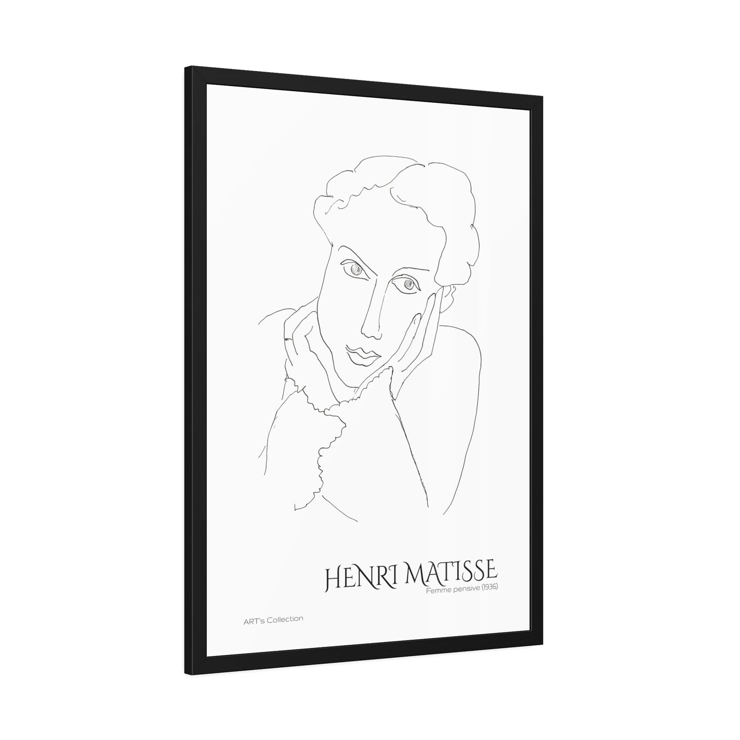 Femme pensive (1936) by Henri Matisse / Affiche Encadrée série ART's Collection