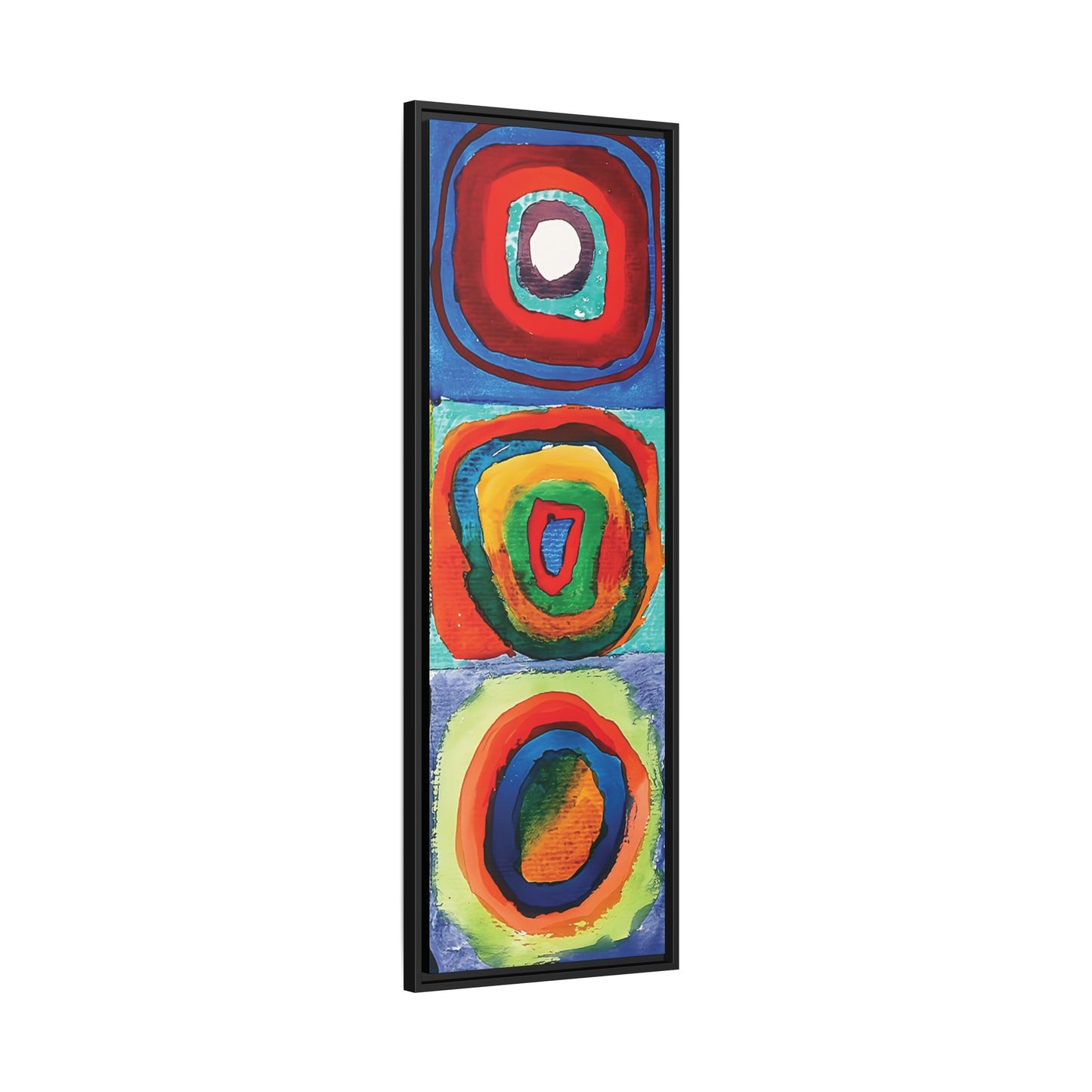 Wassily Kandinsky / Etude De Couleurs : Carrés avec Cercles Concentriques (1913) /Toile encadrée sur caisse américaine