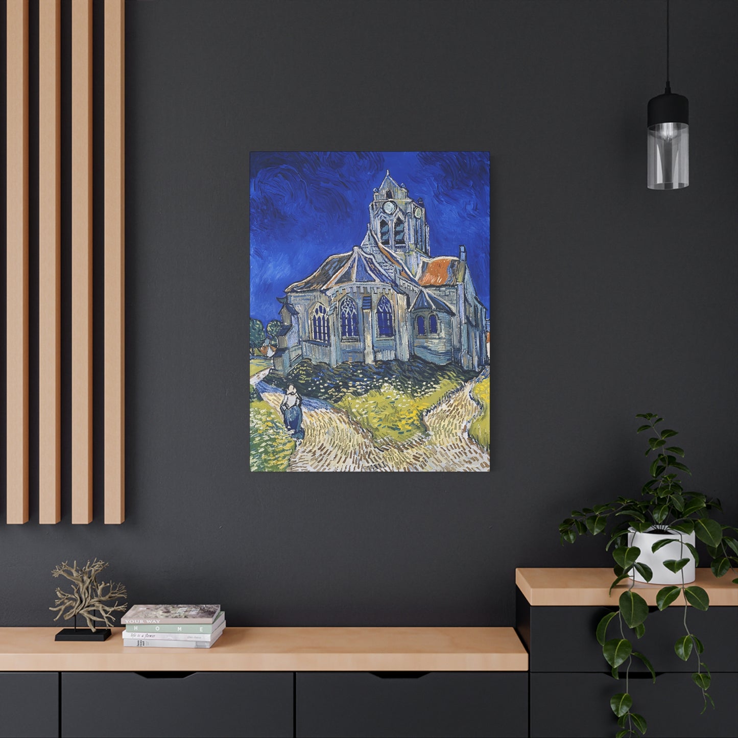 The Church in Auvers-sur-Oise (1890)  by Vincent van Gogh  / Reproduction Fine Art sur Toile / Epaisseur 3,2cm - 1'25 po