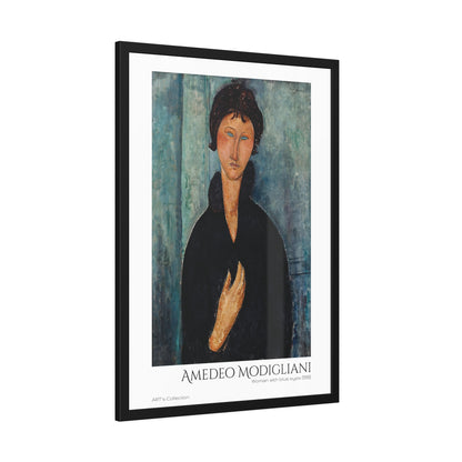 Woman with blue eyes (1918) by Amedeo Modigliani  / Affiche Encadrée série ART's Collection