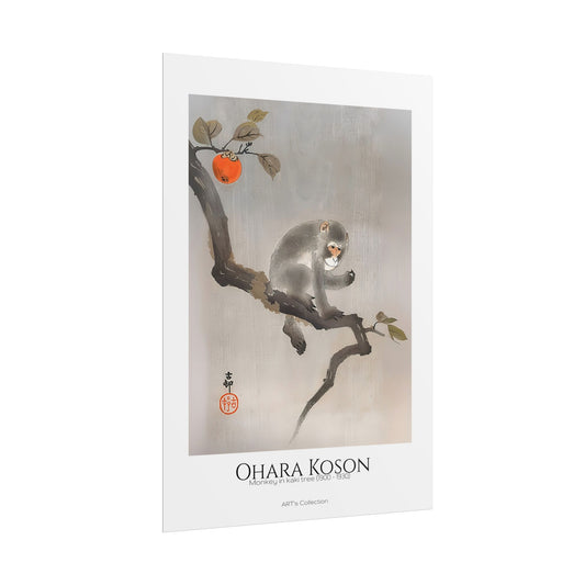 Monkey in kaki tree (1900 - 1930) by Ohara Koson / Affiche imprimée - Série ART's Collection