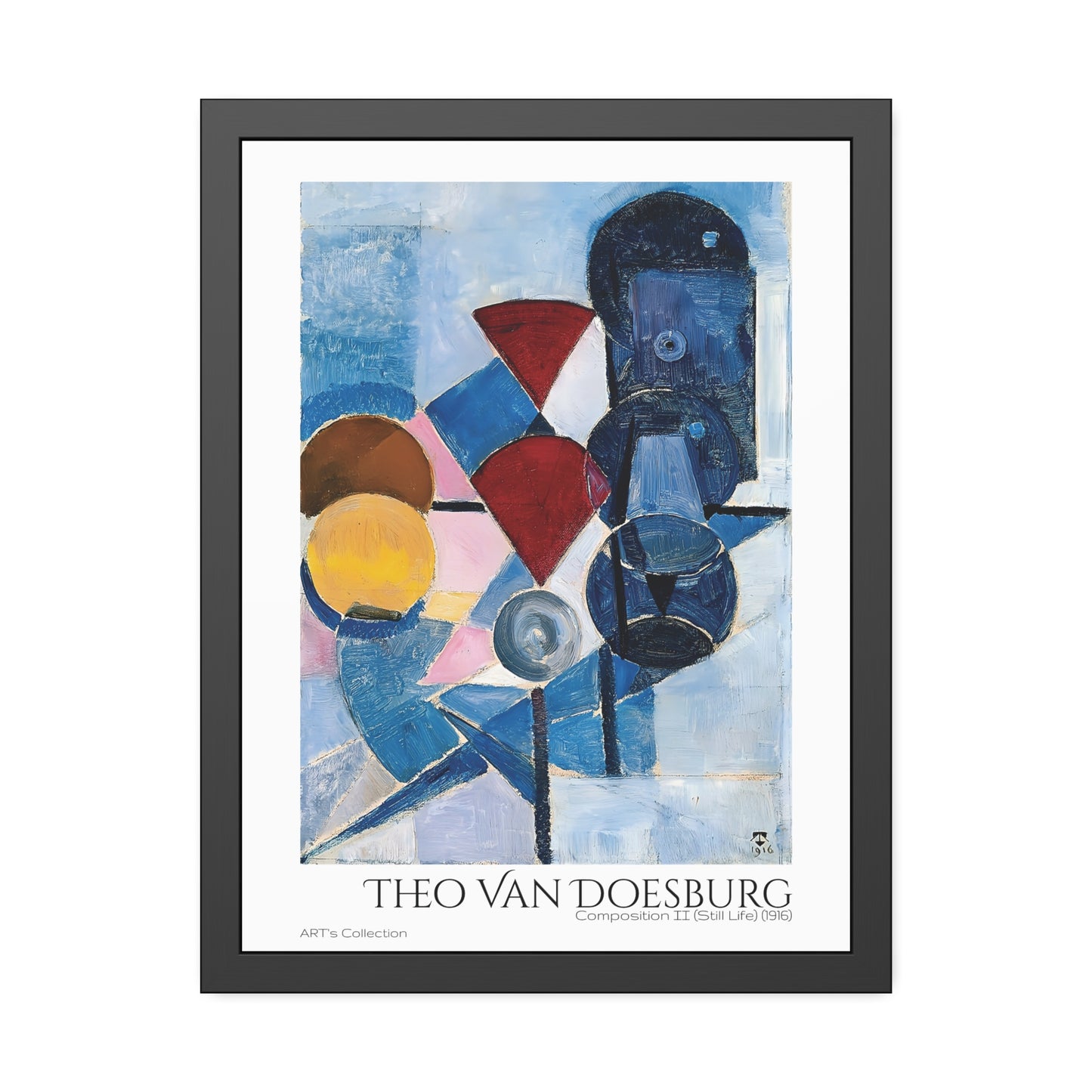 Composition II - Still Life (1916) by Theo Van Doesburg / Affiche Encadrée série ART's Collection
