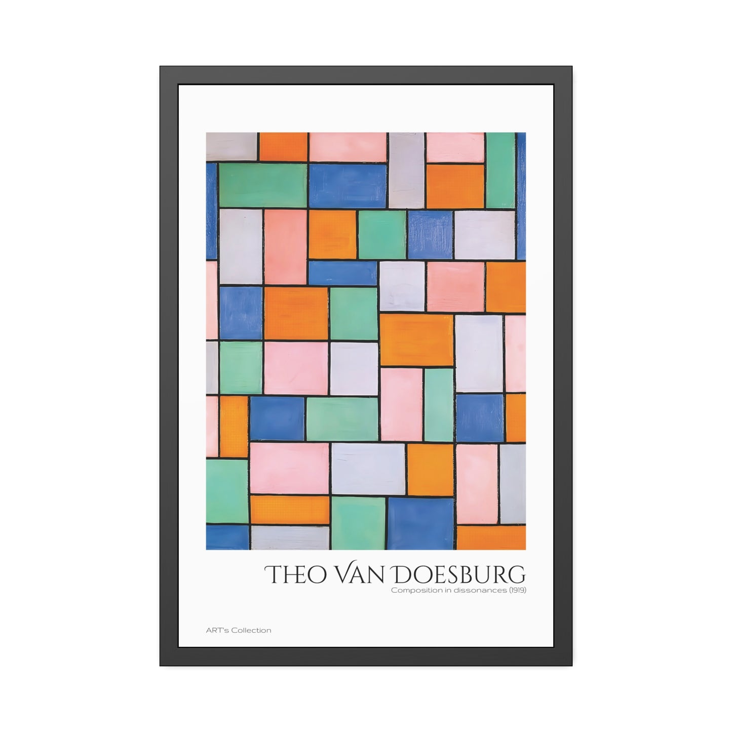 Composition in dissonances (1919) by Theo Van Doesburg / Affiche Encadrée série ART's Collection
