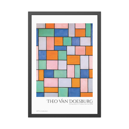 Composition in dissonances (1919) by Theo Van Doesburg / Affiche Encadrée série ART's Collection