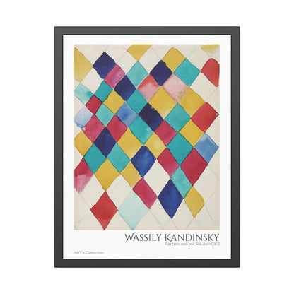 Farbstudie mit Rauten (1913) by Wassily Kandinsky / Affiche Encadrée série ART's Collection