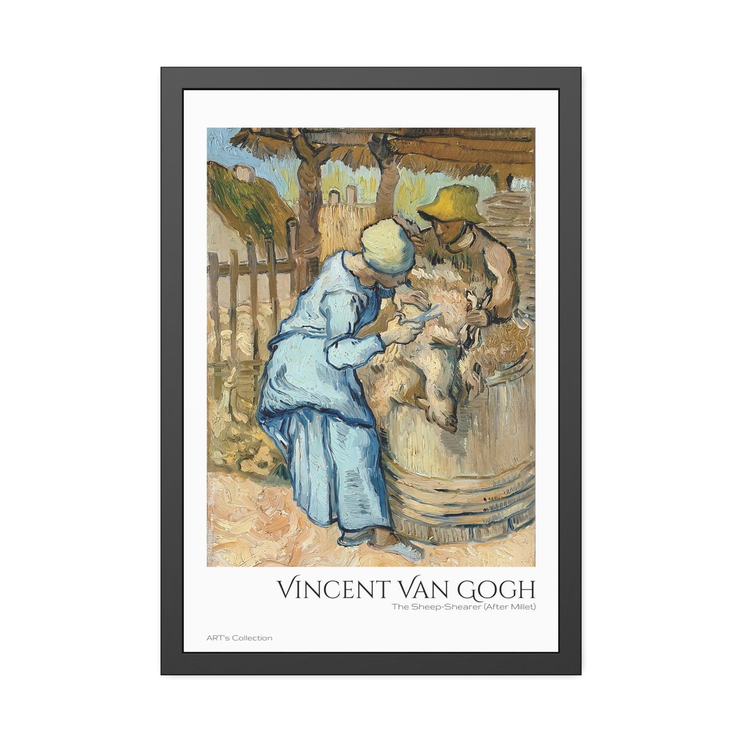 The Sheep-Shearer (After Millet) by Vincent Van Gogh / Affiche Encadrée série ART's Collection