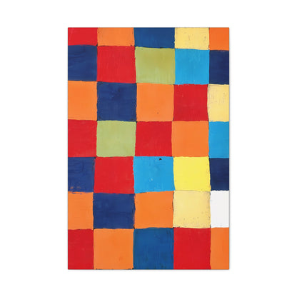 Color chart Qu 1 (1930) by Paul Klee / Reproduction Fine Art sur Toile / Large Epaisseur 3.2 cm - 1.25 inch