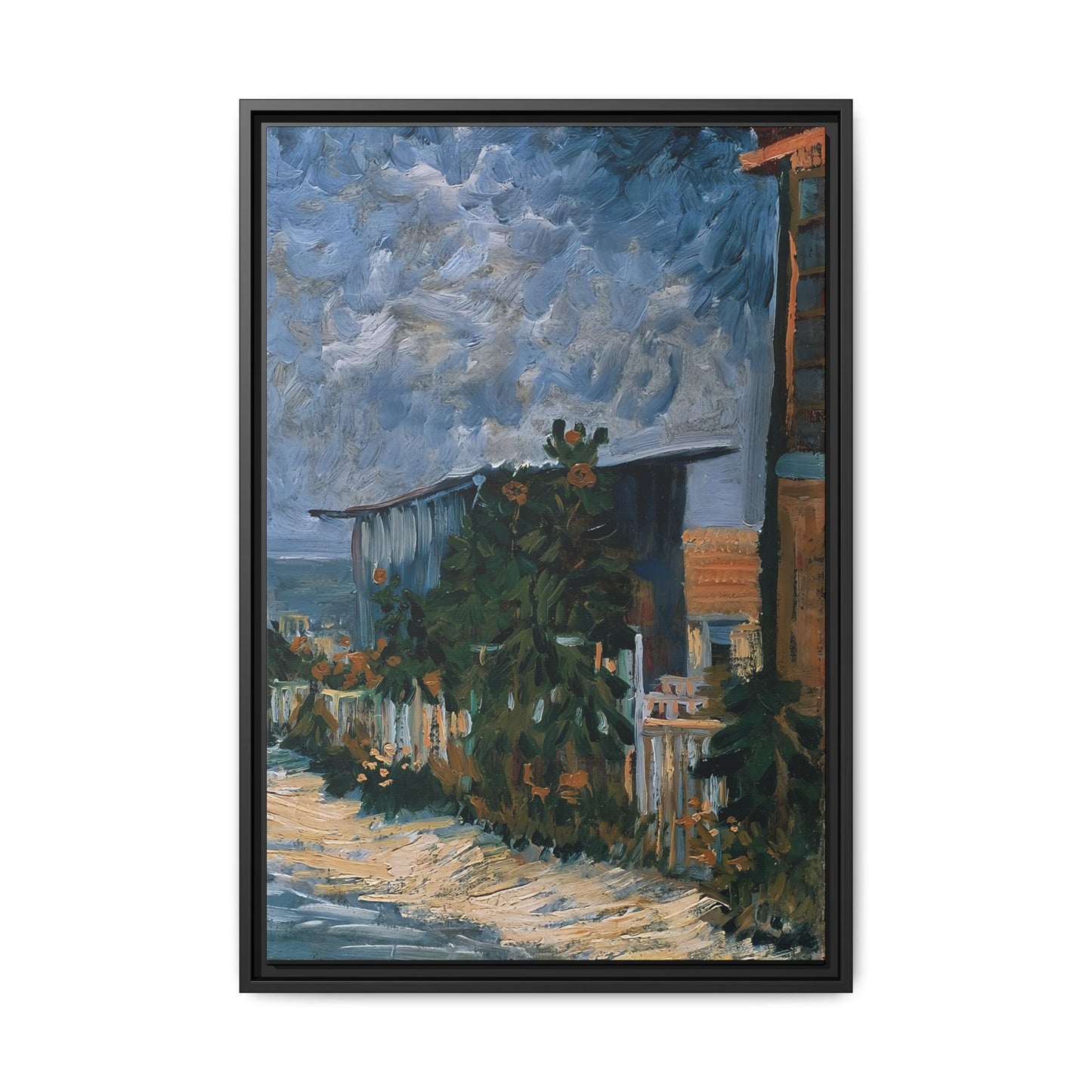 Shelter on Montmartre (1887) by Vincent van Gogh / Toile encadrée sur caisse américaine