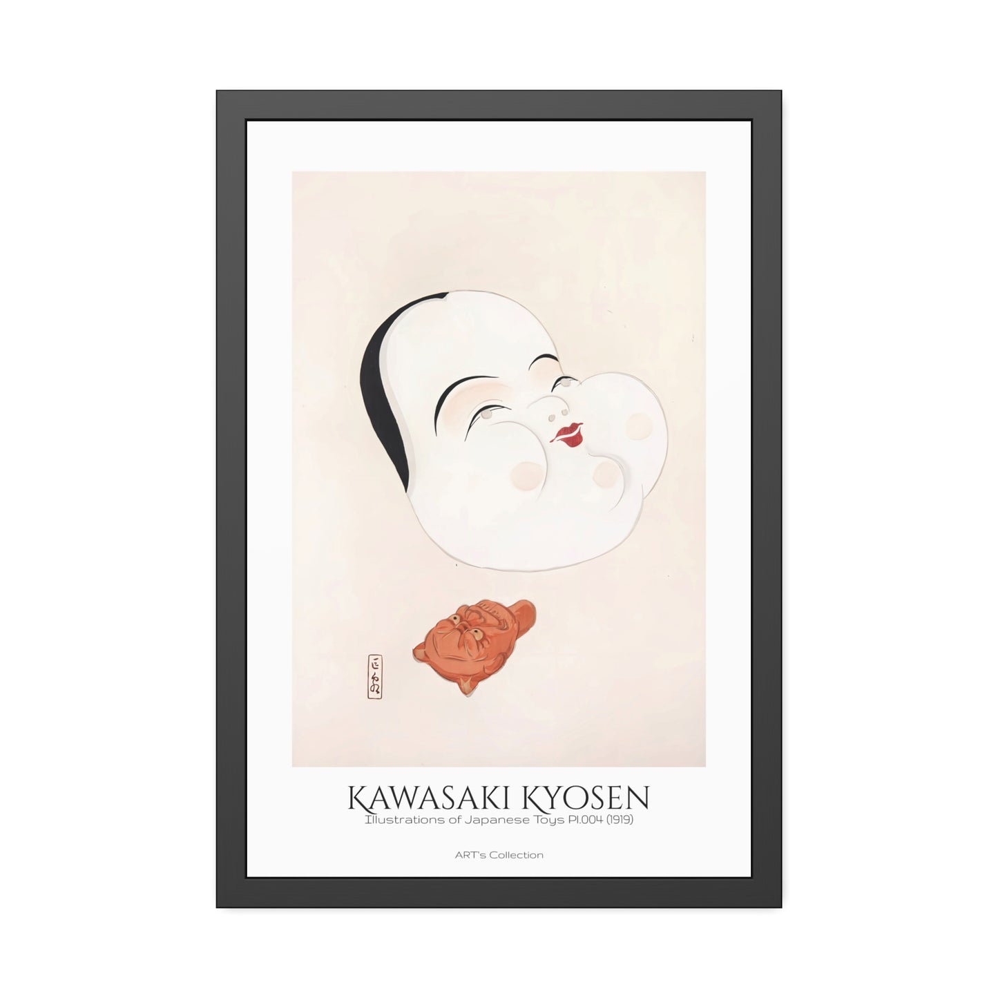 Illustrations of Japanese Toys Pl.004 (1919) by Kawasaki Kyosen / Affiche Encadrée série ART's Collection