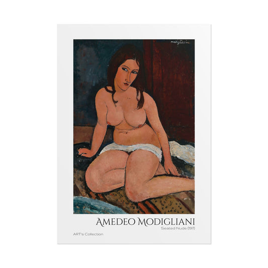 Seated Nude (1917) by Amedeo Modigliani / Affiche imprimée - Série ART's Collection