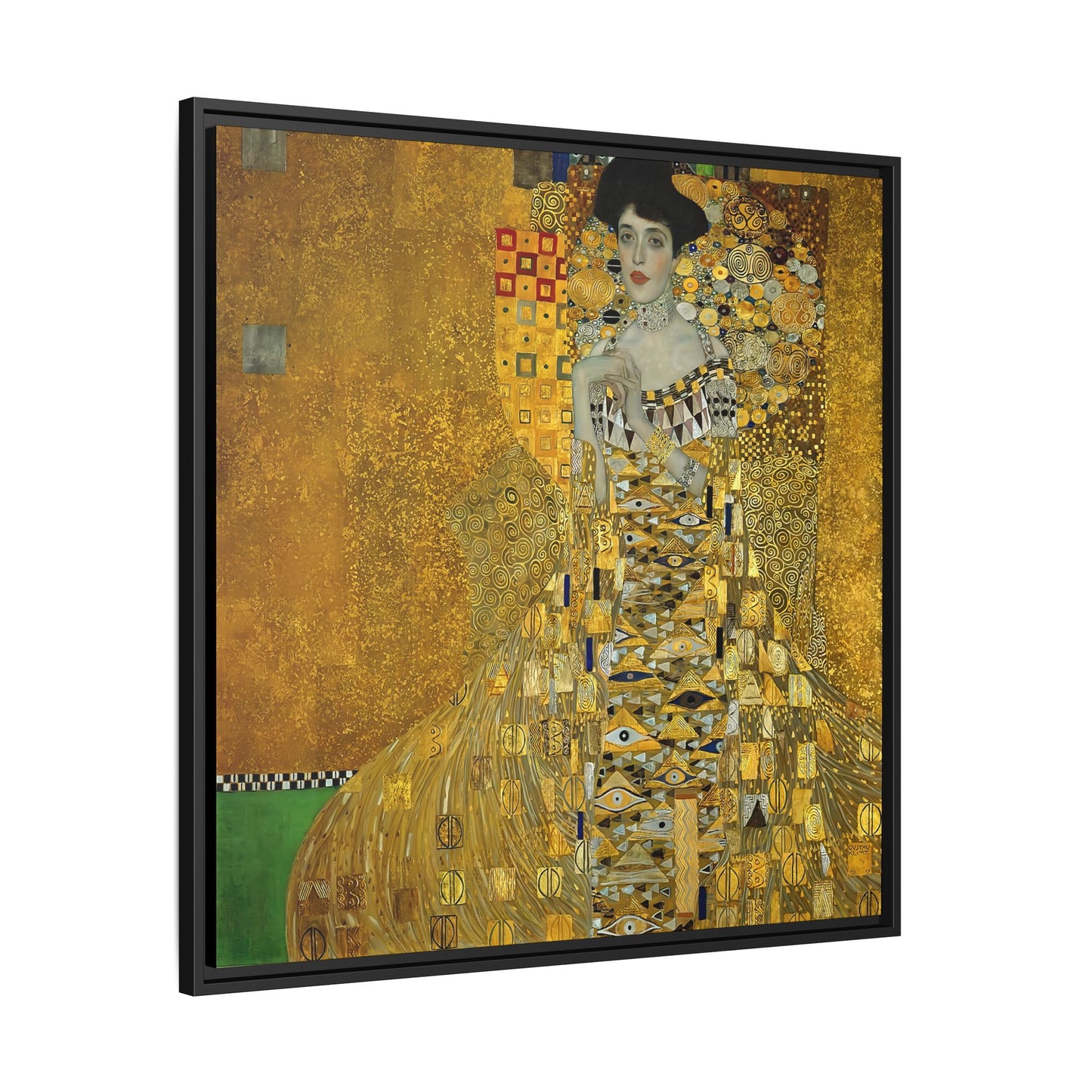 Portrait of Adele Bloch-Bauer I (1907)  by Gustav Klimt / Toile encadrée sur caisse américaine