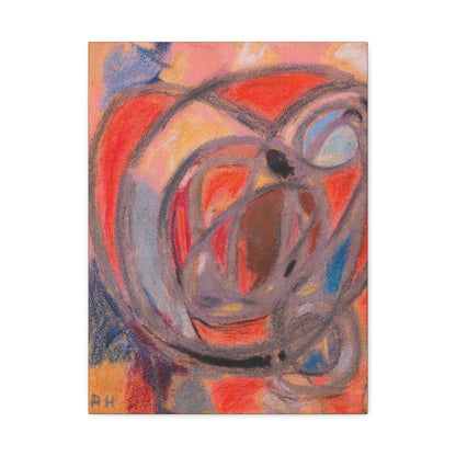 Komposition Rund- und Ovalformen (Ca. 1930) by Adolf Hölzel / Reproduction Fine Art sur Toile /  Epaisseur 3.2 cm - 1.25 inch