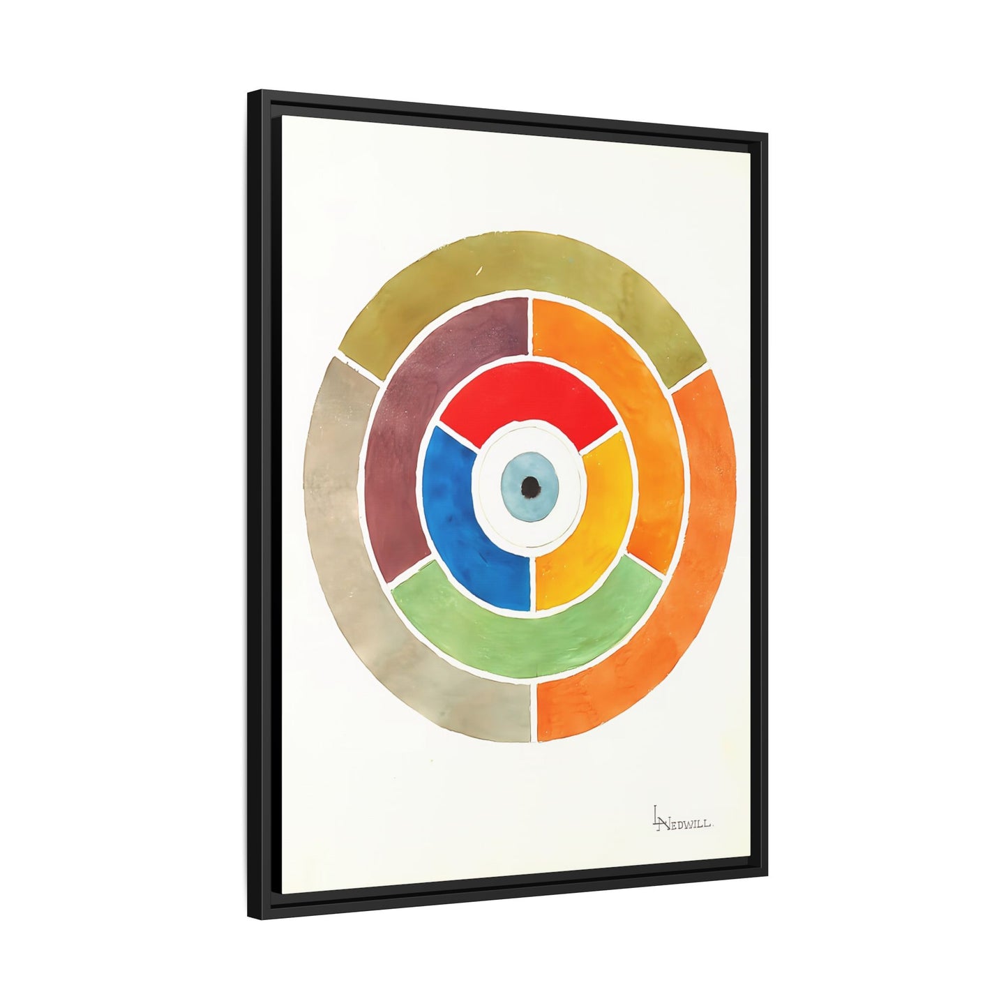 Disc Showing Primary, Secondary and Tertiary Colors (ca 1900)  by Elizabeth A. Nedwill  / Toile encadrée sur caisse américaine