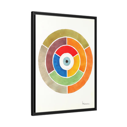 Disc Showing Primary, Secondary and Tertiary Colors (ca 1900)  by Elizabeth A. Nedwill  / Toile encadrée sur caisse américaine