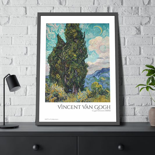 Cypresses (1889) by Vincent Van Gogh / Affiche Encadrée série ART's Collection