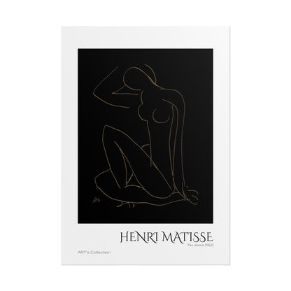Nu assis (1952) version imposition by Henri Matisse / Affiche imprimée - Série ART's Collection
