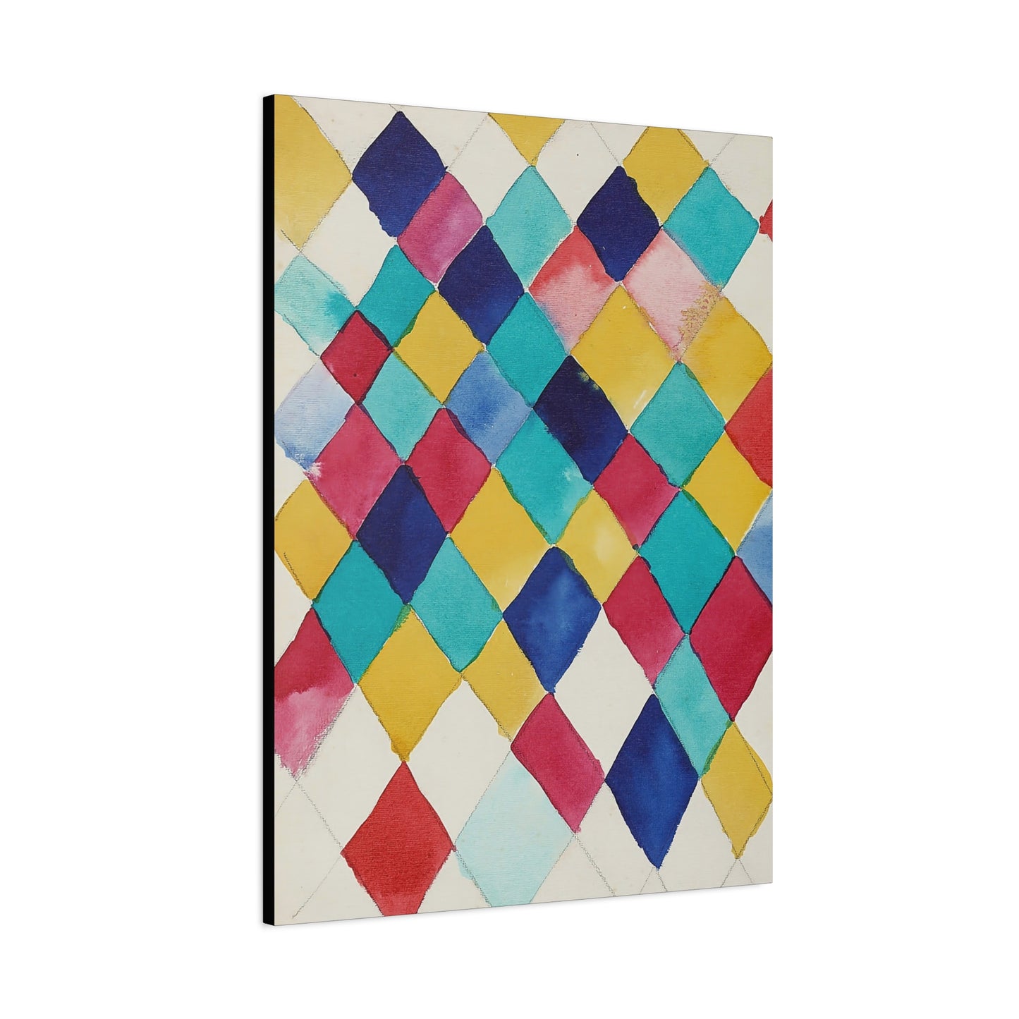 Farbstudie mit Rauten (1913) by Wassily Kandinsky / Reproduction Fine Art sur Toile / Epaisseur 3,2cm - 1'25 po