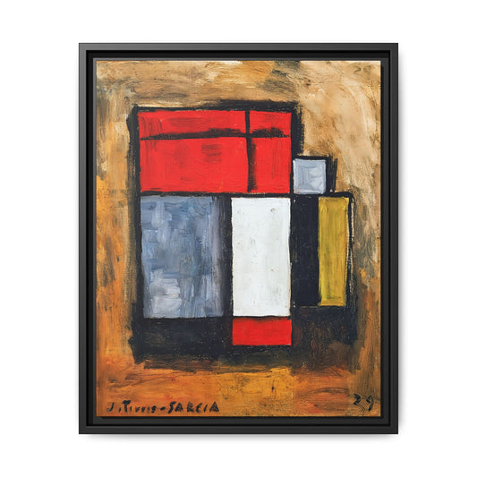 Formas abstractas (1929) by Joaquín Torres-García / Toile encadrée sur caisse américaine