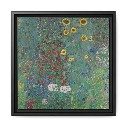 Cottage garden with sunflowers (1907) by Gustav Klimt / Toile encadrée sur caisse américaine