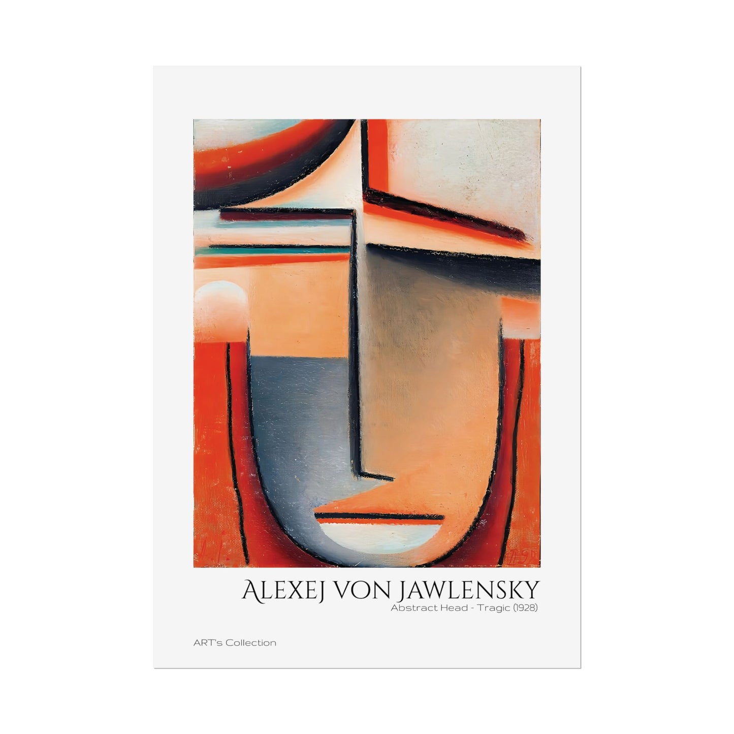 Abstract Head - Tragic (1928) by Alexej von Jawlensky  / Affiche imprimée - Série ART's Collection