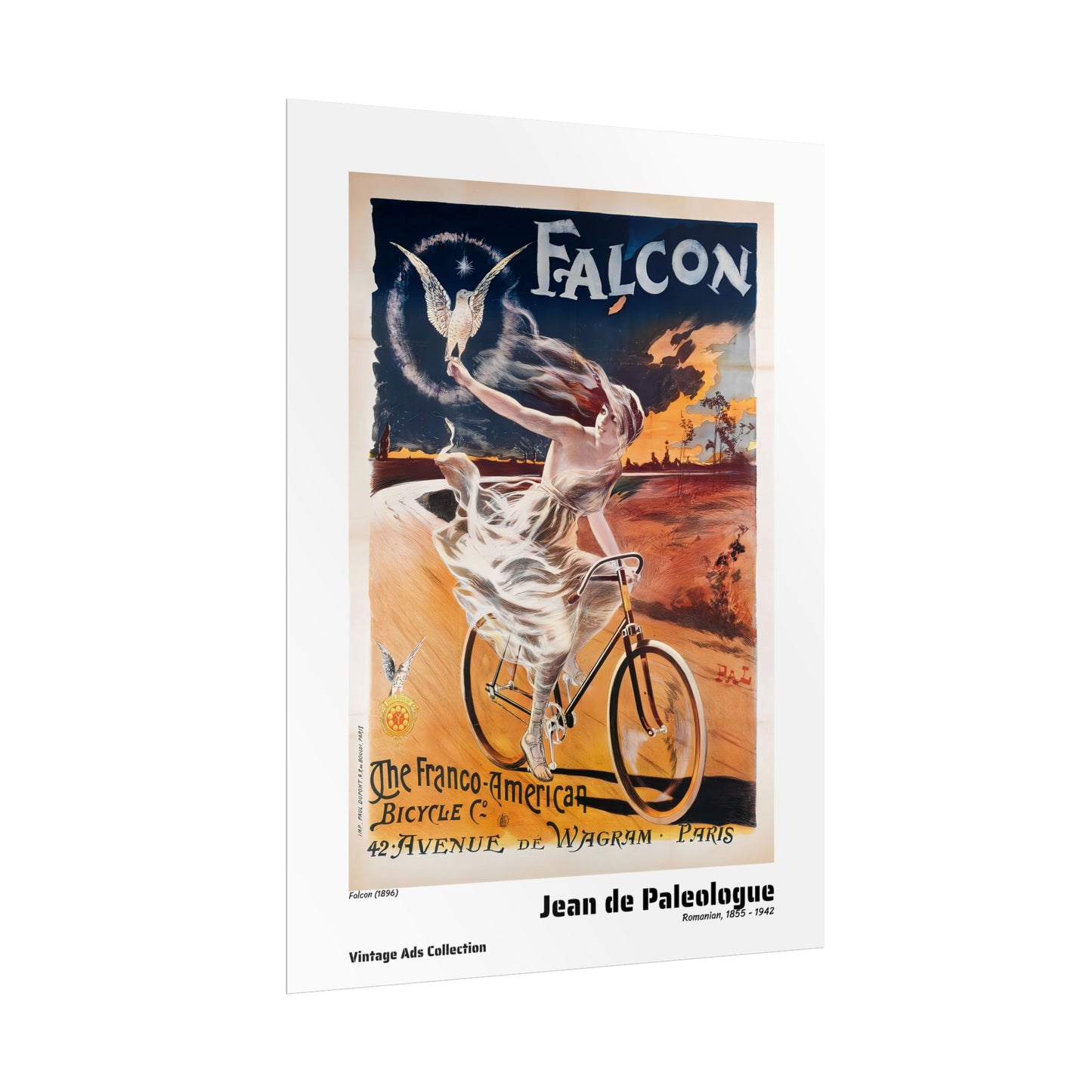 Falcon (1896) by Jean de Paleologue / Affiche imprimée - Série Vintage Ads Collection