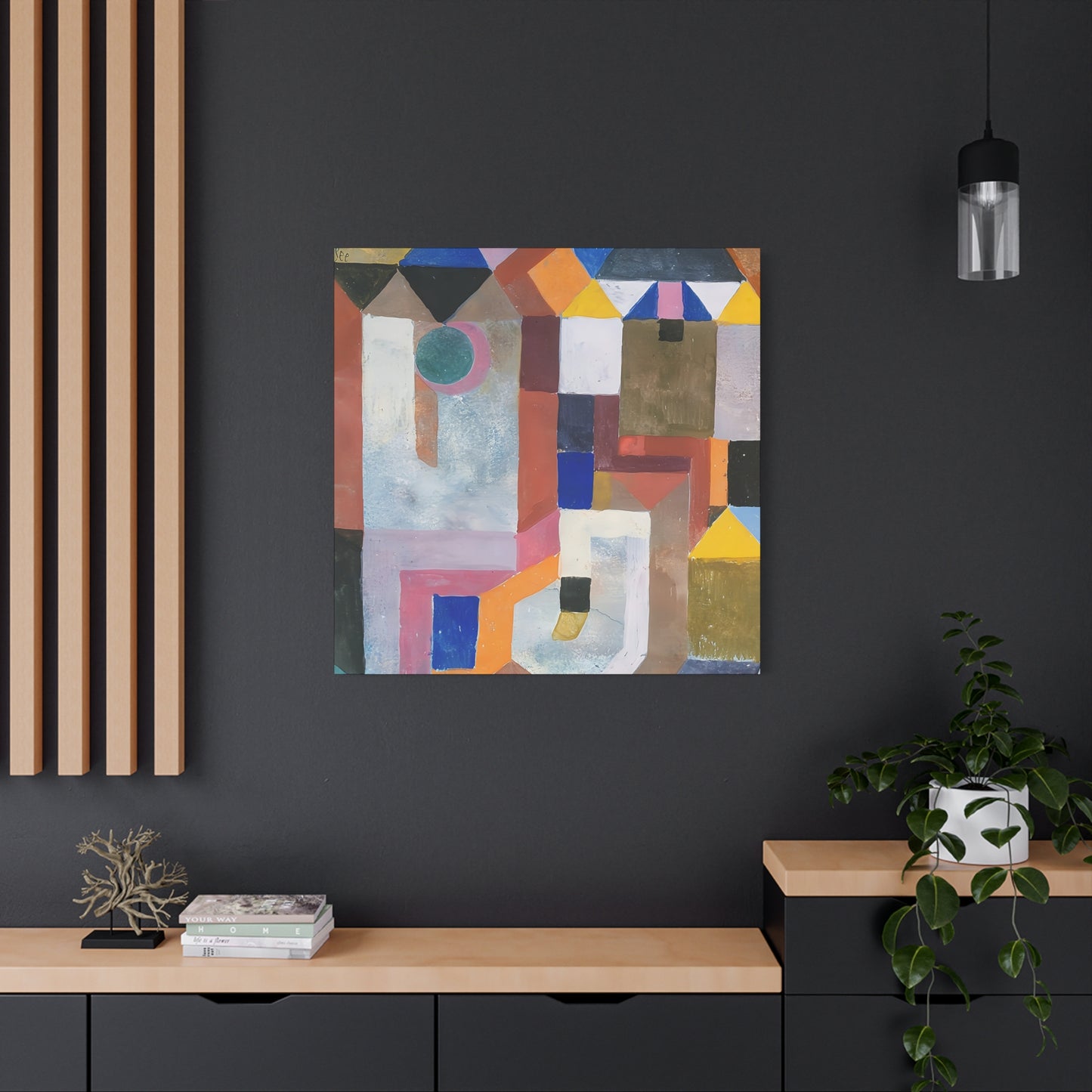 Colorful Architecture (1917) by Paul Klee   / Reproduction Fine Art sur Toile / Epaisseur 3,2cm - 1'25 po