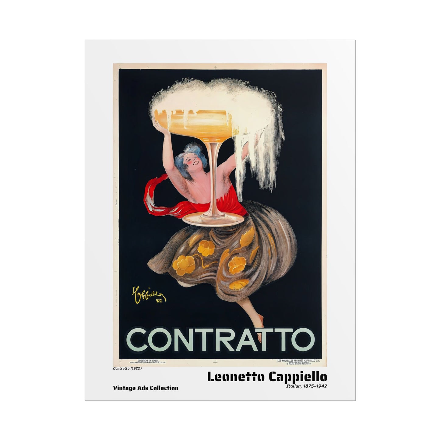 Contratto (1922) by Leonetto Cappiello / Affiche imprimée - Série Vintage Ads Collection