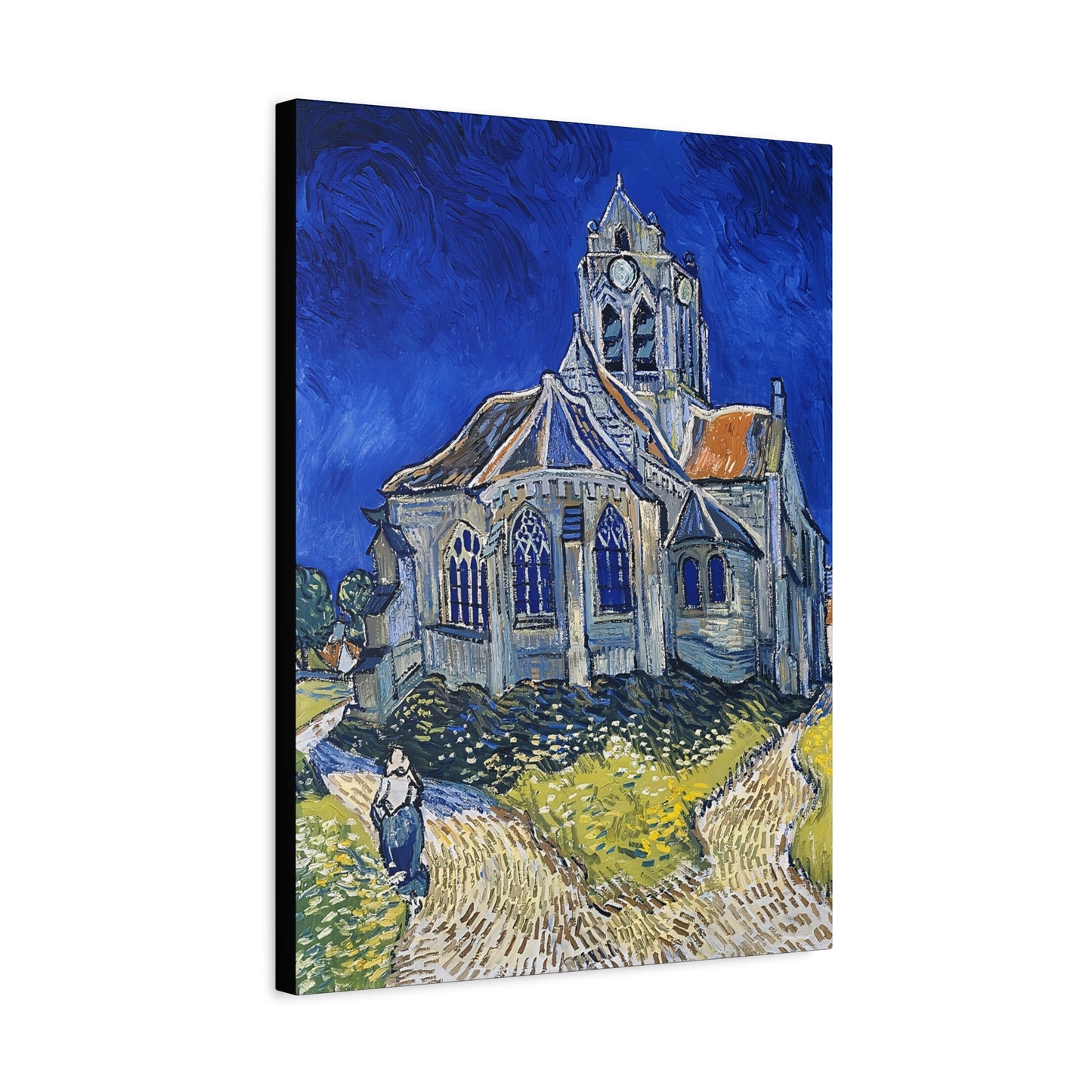 The Church in Auvers-sur-Oise (1890)  by Vincent van Gogh  / Reproduction Fine Art sur Toile / Epaisseur 3,2cm - 1'25 po