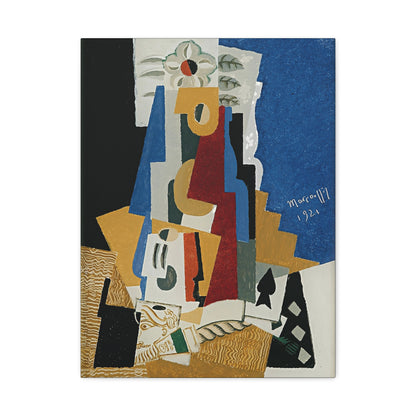 Nature Morte à L'as De Pique by Louis Marcoussis  / Reproduction Fine Art sur Toile /  Epaisseur 3.2 cm - 1.25 inch