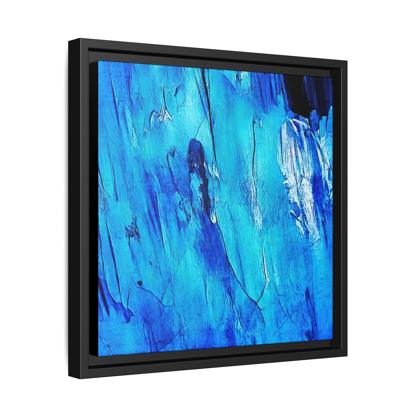 Tableau Intemporel Bleu Electrique "Série Sign Collections" / Toile encadrée sur caisse américaine