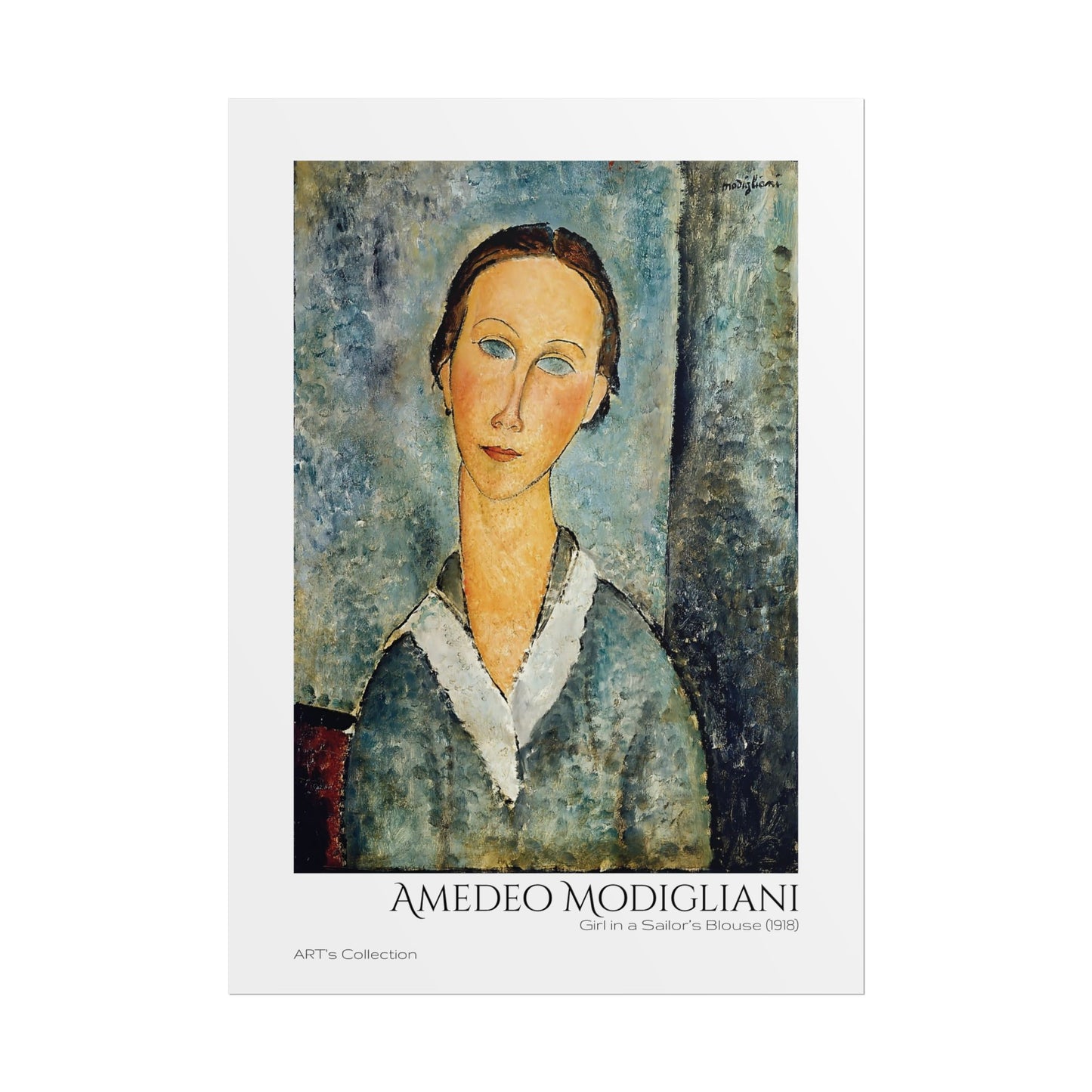 Girl in a Sailor's Blouse (1918) by Amedeo Modigliani / Affiche imprimée - Série ART's Collection