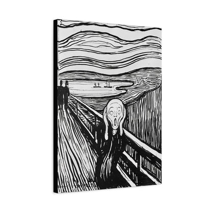 The Scream (1895) by Edvard Munch / Reproduction Fine Art sur Toile / Epaisseur 3,2cm - 1'25 po