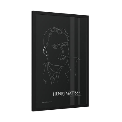 Louis Aragon (1943) black édition by Henri Matisse / Affiche Encadrée série ART's Collection