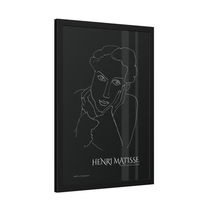 Femme pensive (1936) black édition by Henri Matisse / Affiche Encadrée série ART's Collection