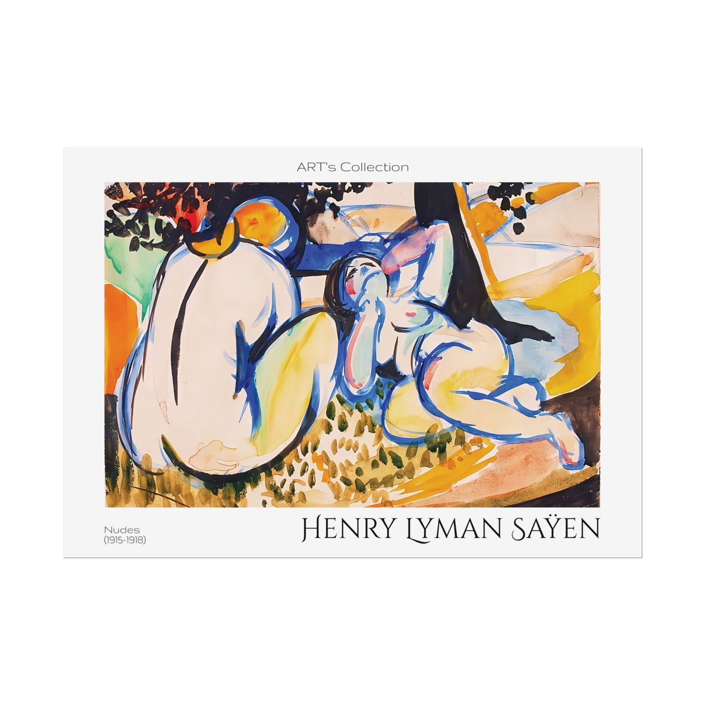 Nudes (1915-1918) by Henry Lyman Saÿen / Affiche imprimée - Série ART's Collection