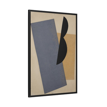 Composition Blue-Yellow-Black (1920) by El Lissitzky / Toile encadrée sur caisse américaine