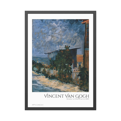 Shelter on Montmartre (1887)  by Vincent Van Gogh / Affiche Encadrée série ART's Collection