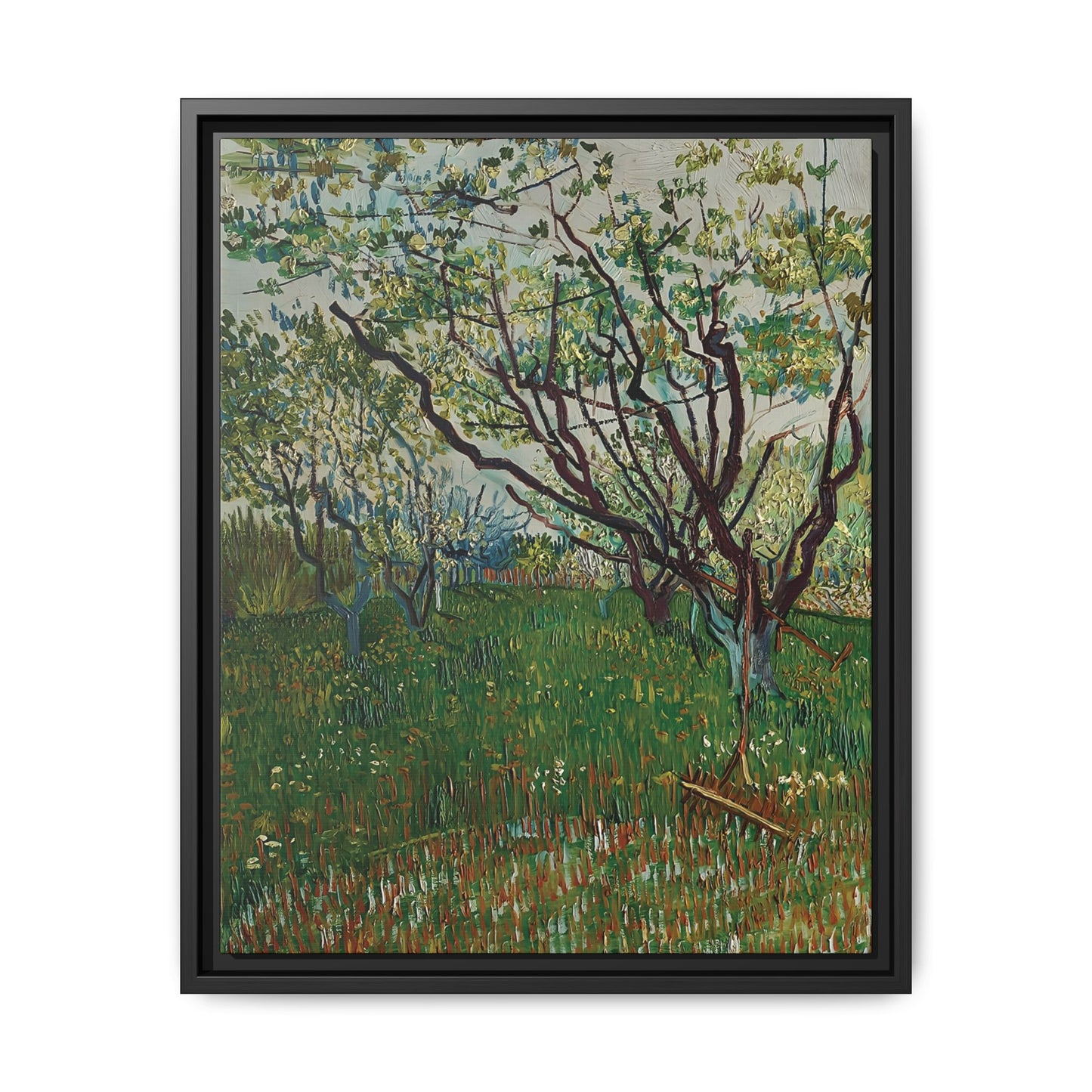 The Flowering Orchard (1888) by Vincent van Gogh / Toile encadrée sur caisse américaine