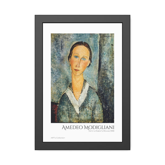 Girl in a Sailor's Blouse (1918) by Amedeo Modigliani  / Affiche Encadrée série ART's Collection