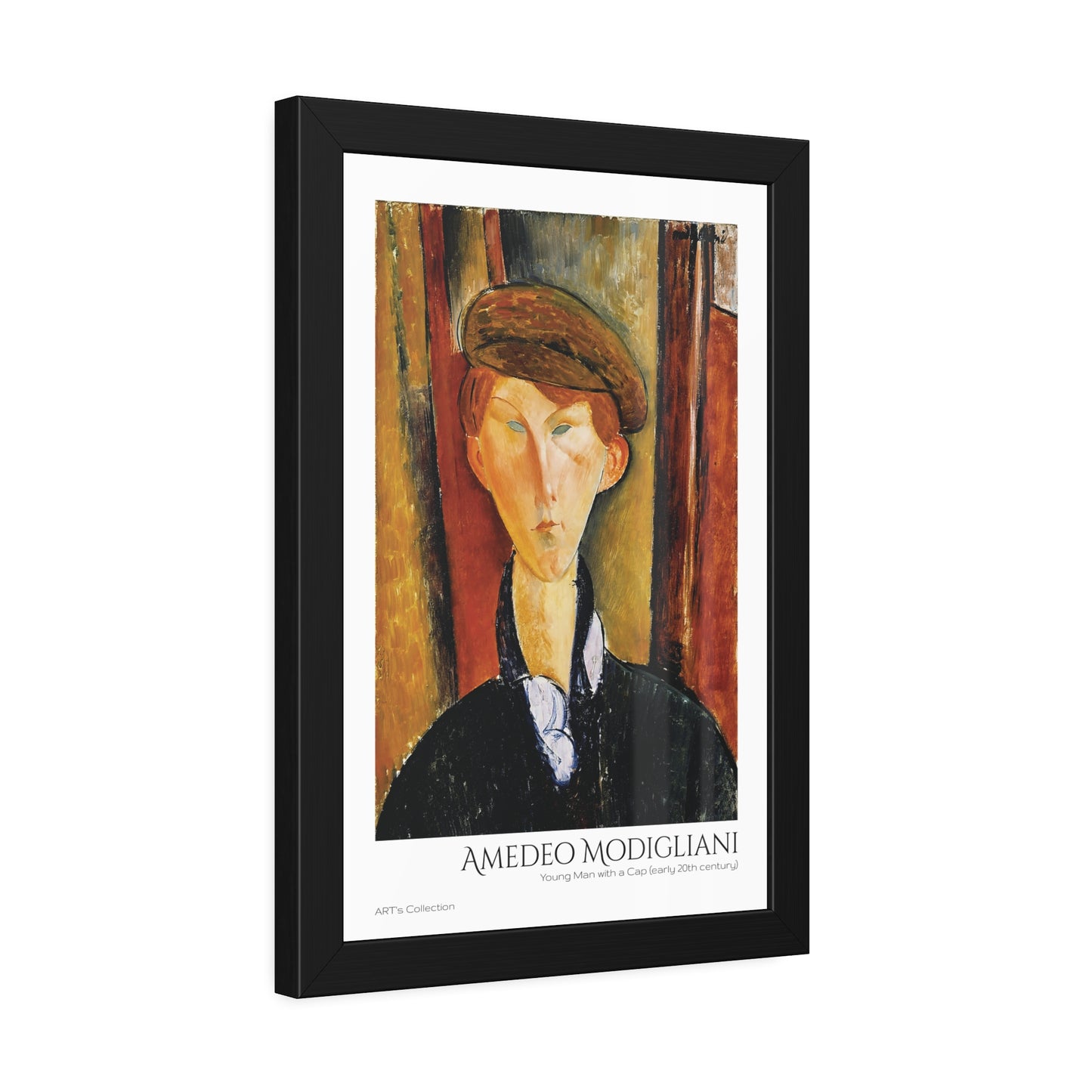 Young Man with a Cap (early 20th century) by Amedeo Modigliani  / Affiche Encadrée série ART's Collection