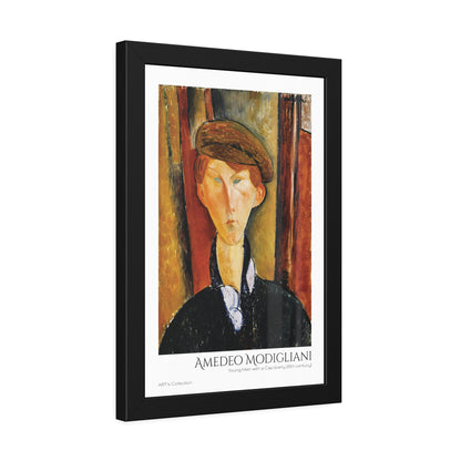 Young Man with a Cap (early 20th century) by Amedeo Modigliani  / Affiche Encadrée série ART's Collection