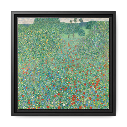 Blühender Mohn Mohnwiese (1907) by Gustav Klimt / Toile encadrée sur caisse américaine