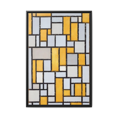 Composition with Grid 1 (1918) by Piet Mondrian  / Toile encadrée sur caisse américaine