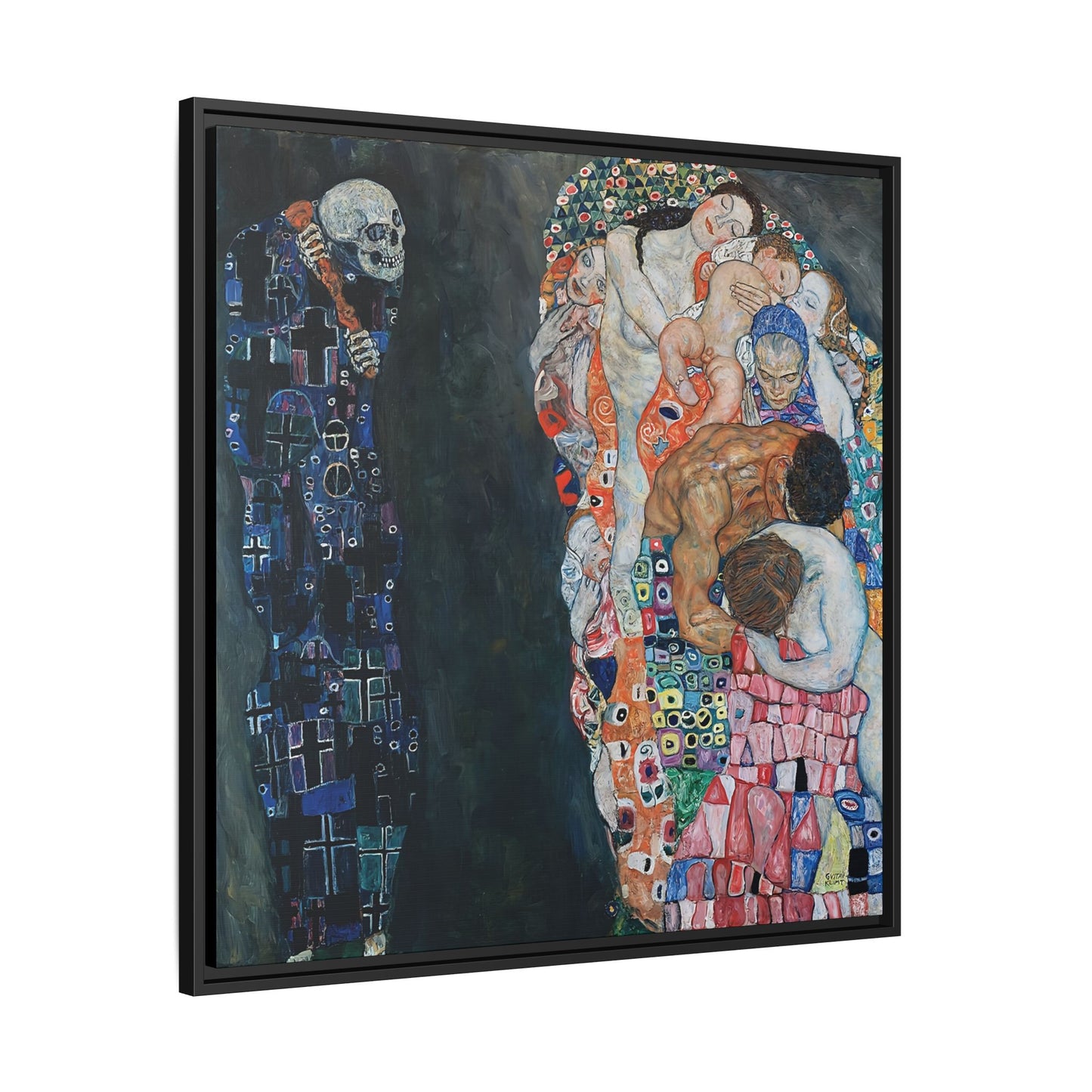 Death and Life (1910-15) by Gustav Klimt / Toile encadrée sur caisse américaine