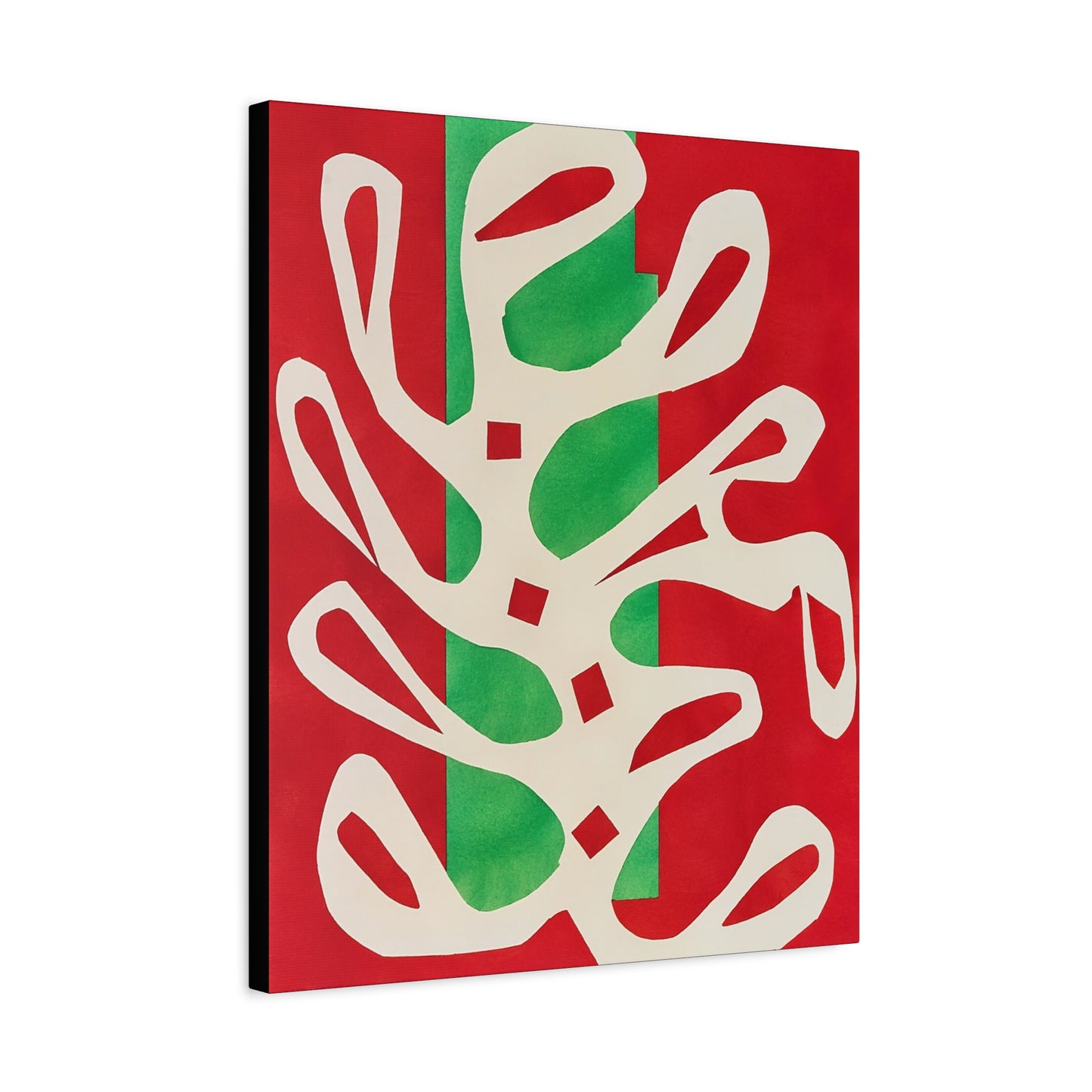 Henri Matisse / Algue blanche sur fond rouge et vert (1947) / Reproduction Fine Art sur Toile /  Epaisseur 3.2 cm - 1.25 inch