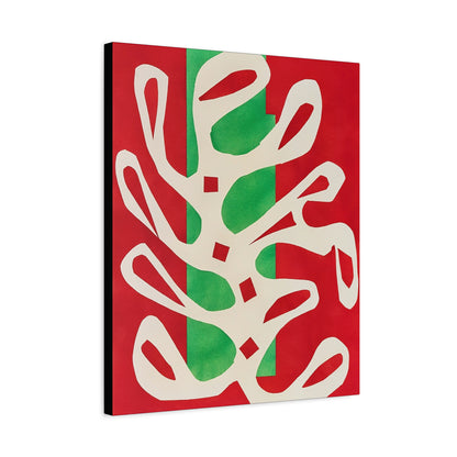 Henri Matisse / Algue blanche sur fond rouge et vert (1947) / Reproduction Fine Art sur Toile /  Epaisseur 3.2 cm - 1.25 inch