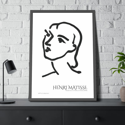 Nadia aux cheveux lisses (1948) by Henri Matisse / Affiche Encadrée série ART's Collection