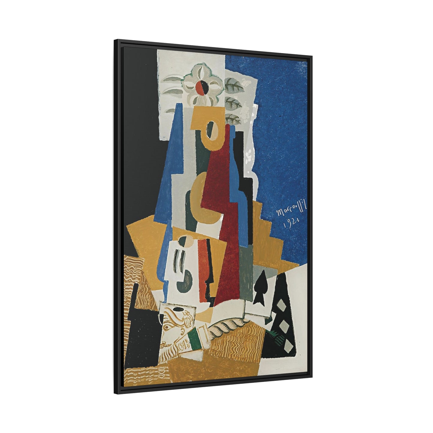 Nature Morte à L'as De Pique by Louis Marcoussis / Toile encadrée sur caisse américaine