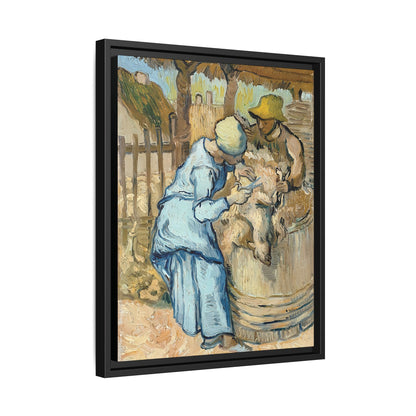 The Sheep-Shearer (After Millet) by Vincent van Gogh / Toile encadrée sur caisse américaine