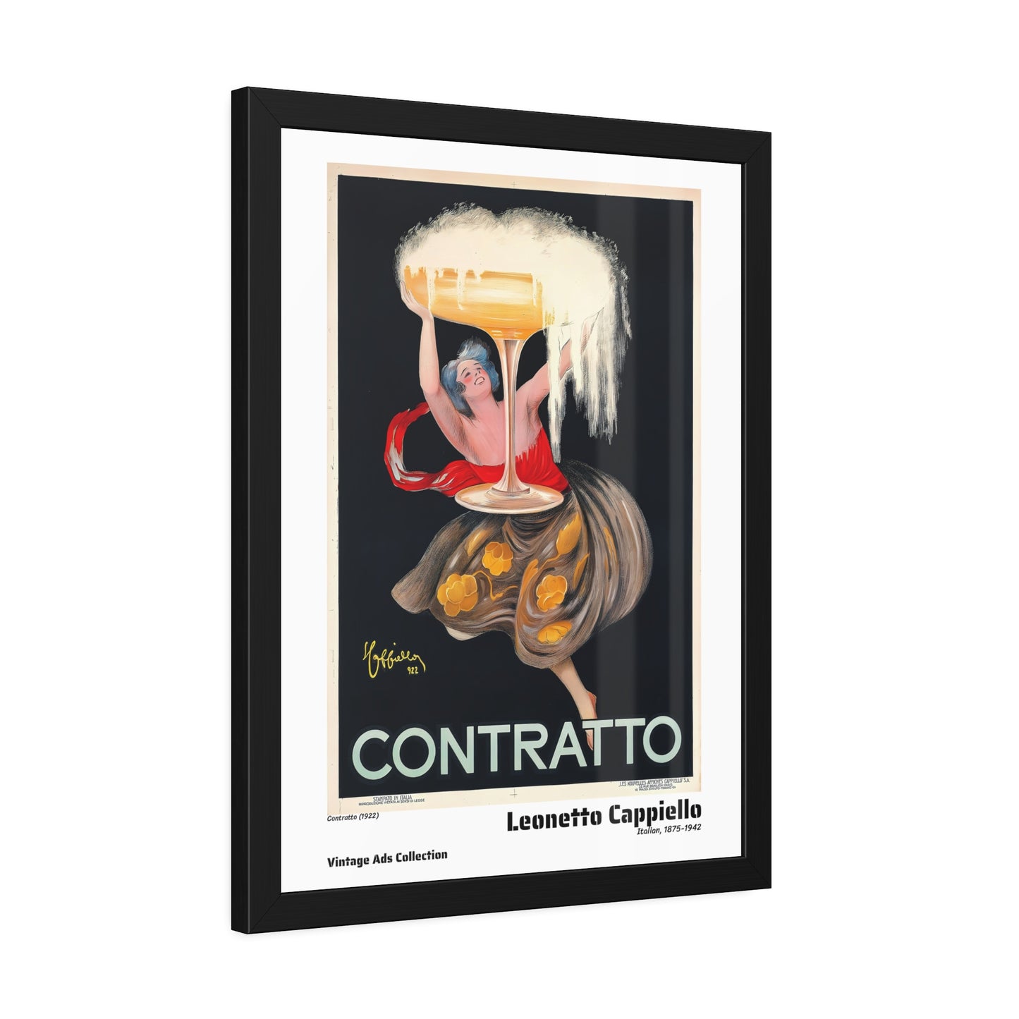 Contratto (1922) by Leonetto Cappiello / Affiche Encadrée Série Vintage Ads Collection